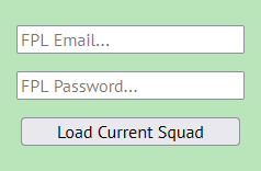 Load my FPL squad email and password form